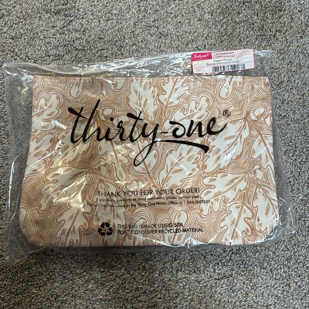 Thirty One Zipper Pouch - Fall Harvest - BNIP
